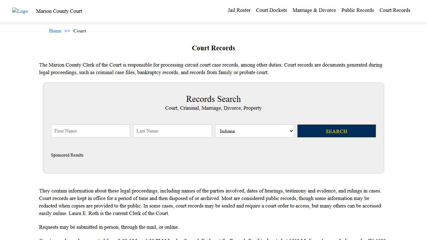 Court Records | Marion County Court